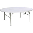 EDLP - Bolero Centre Folding Table Round White Top ? 180cm