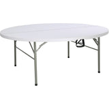 EDLP - Bolero Centre Folding Table Round White Top ? 180cm