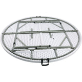 EDLP - Bolero Centre Folding Table Round White Top ? 180cm