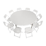 EDLP - Bolero Centre Folding Table Round White Top ? 180cm