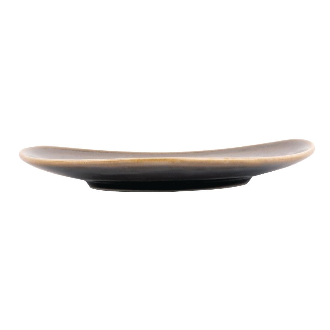 Olympia Kiln Smoke Tri Plate 280mm 11" (Box 4)