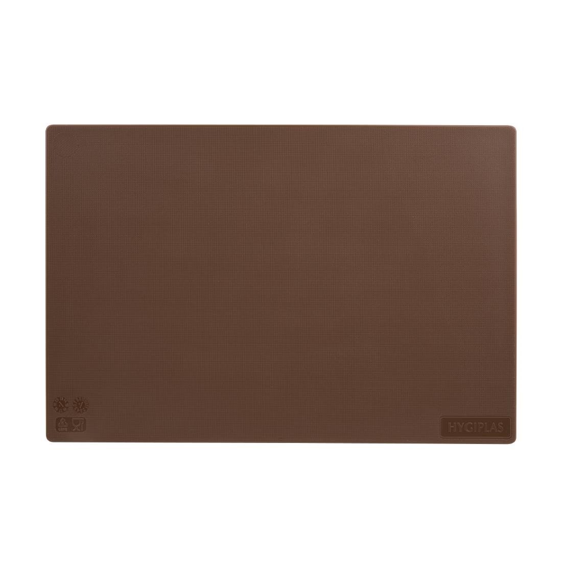 EDLP - Hygiplas Anti-bacterial Low Density Chopping Board Brown - 450x300x10mm