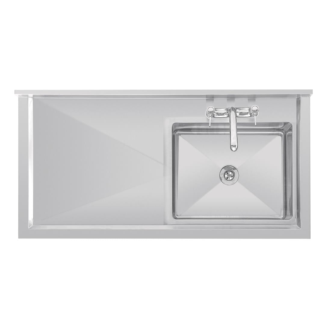 Vogue Single Bowl Sink R/H Drainer - 1200mm (90mm Drain)