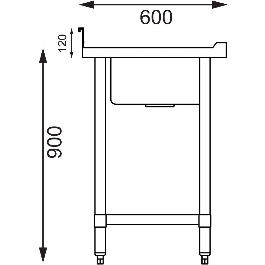 Vogue Single Bowl Sink Double Drainer - 1500mm (90mm Drain)