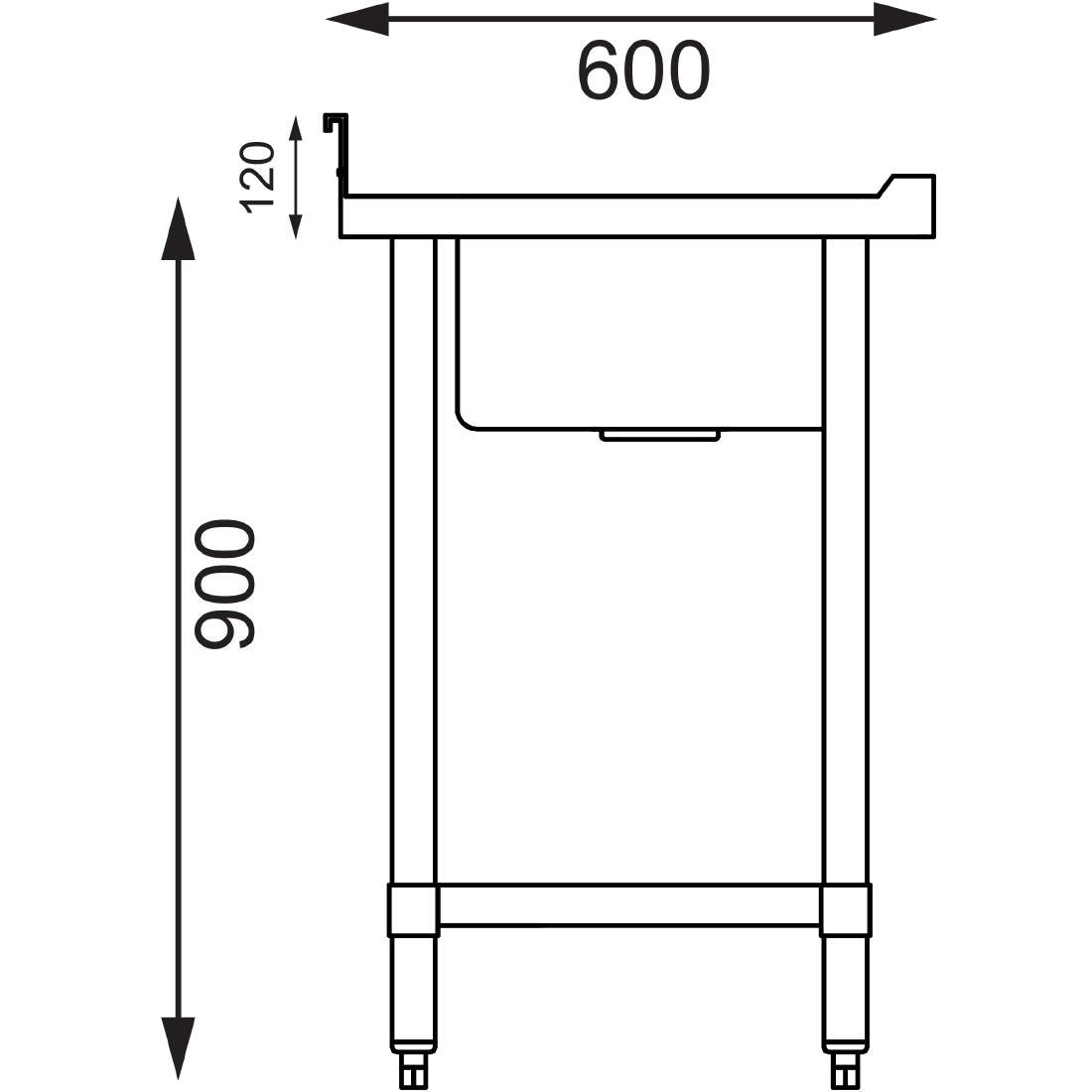 Vogue Double Bowl Sink Double Drainer - 2400mm (90mm Drain)