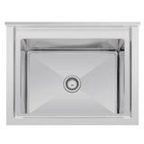 Vogue St/St Deep Pot Sink - 770mm (w) x 600mm (d)  (90mm Drain)