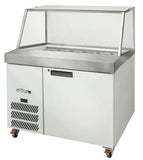 HSP18UBA-000-N Banksia - One Door White Colorbond Prep Counter Refrigerator With Angled Blown Air Well - Without Canopy