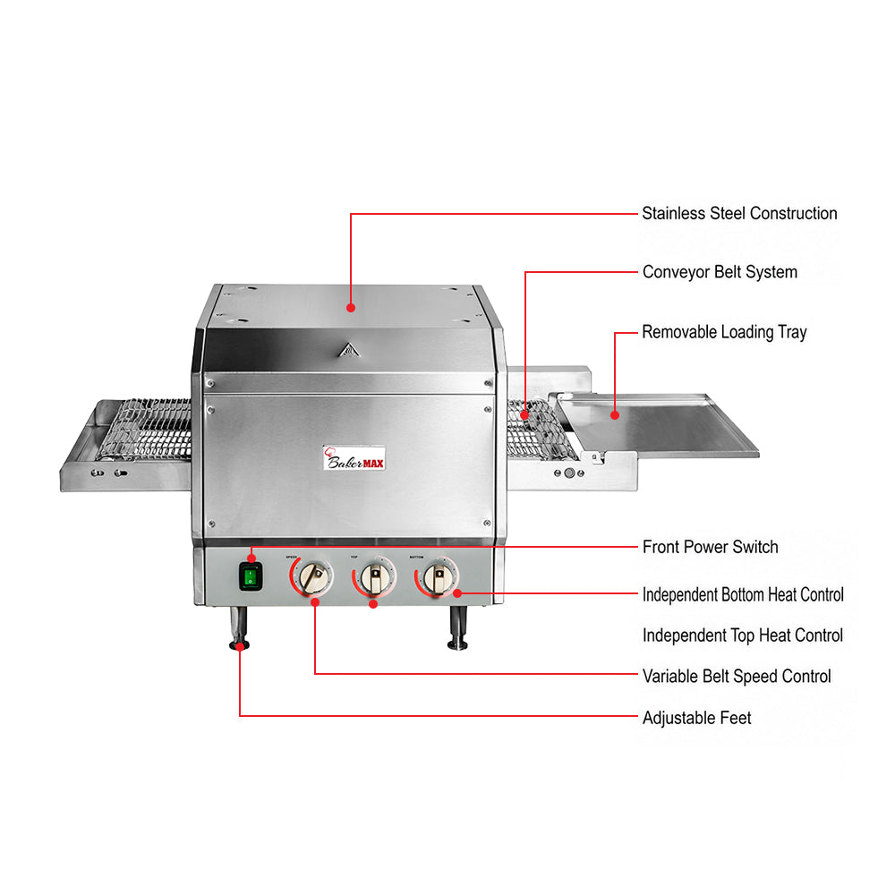 BakerMax Electric Conveyor Pizza Ovens - HX-14EP