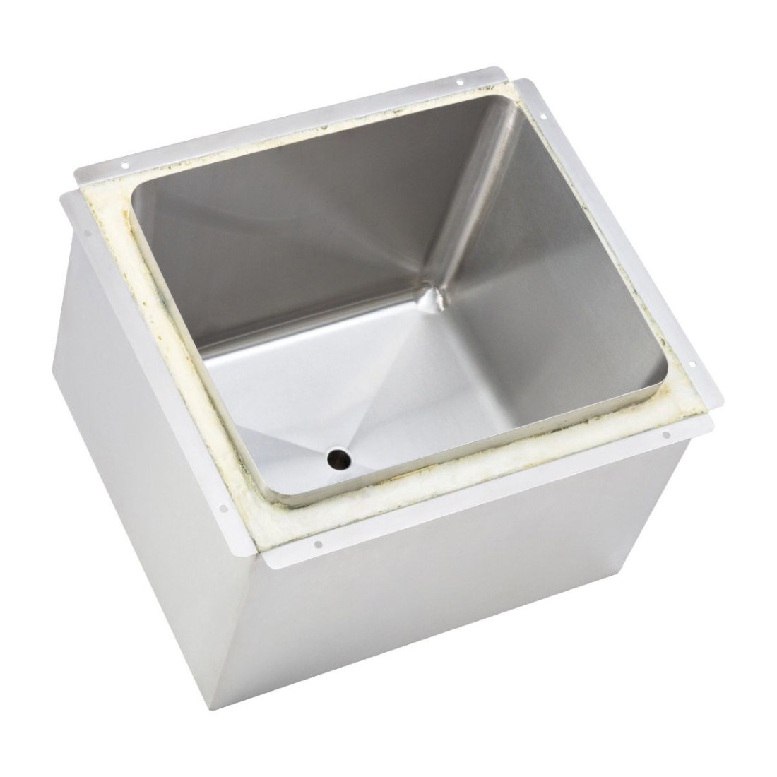 Modular Systems 400 x 350 x 200mm Bowl Stainless Steel Weld-In Insulated Ice Well - IB-403520