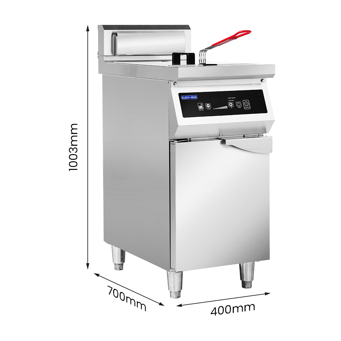 Electmax 700 Series Induction Single Fryer with Splashback - IFS7-30L