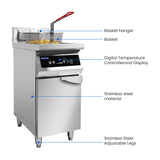 Electmax 700 Series Induction Single Fryer with Splashback - IFS7-30L