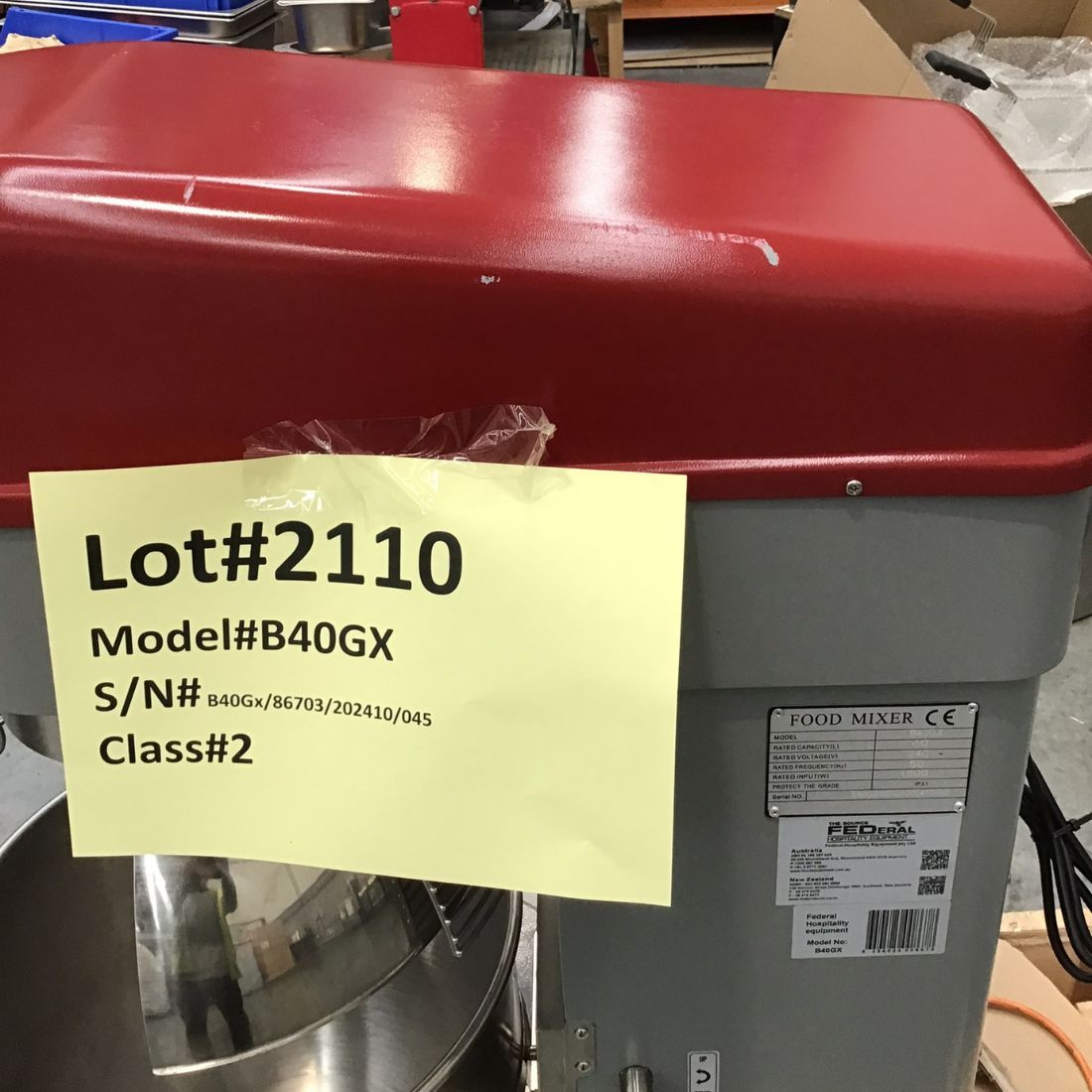 2NDs: Tyrone Heavy Duty Planetary Mixer 40L — B40GX-NSW2110