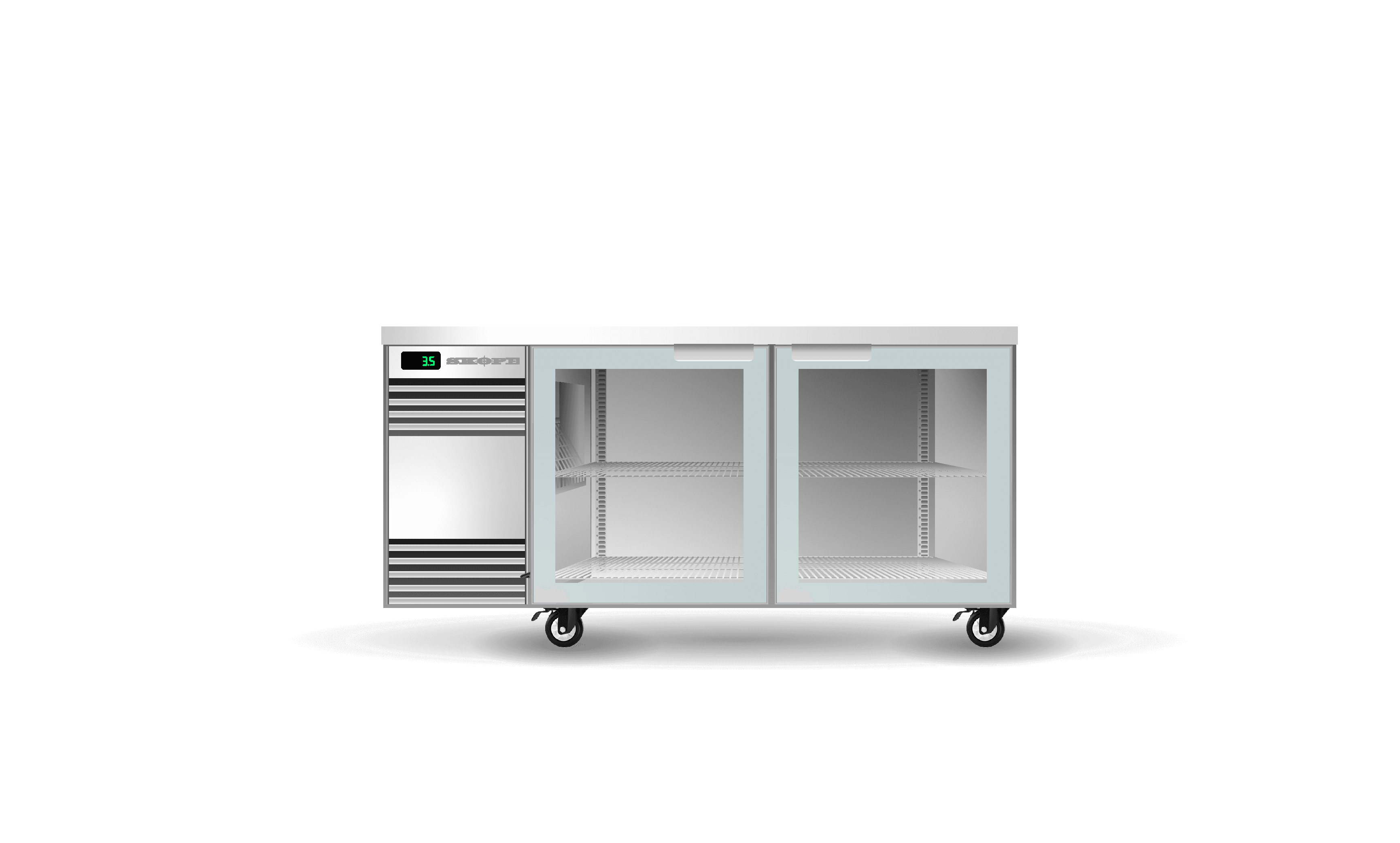 BackBar 2 Glass Swing Door CounterLine Fridge CL.2.GSW