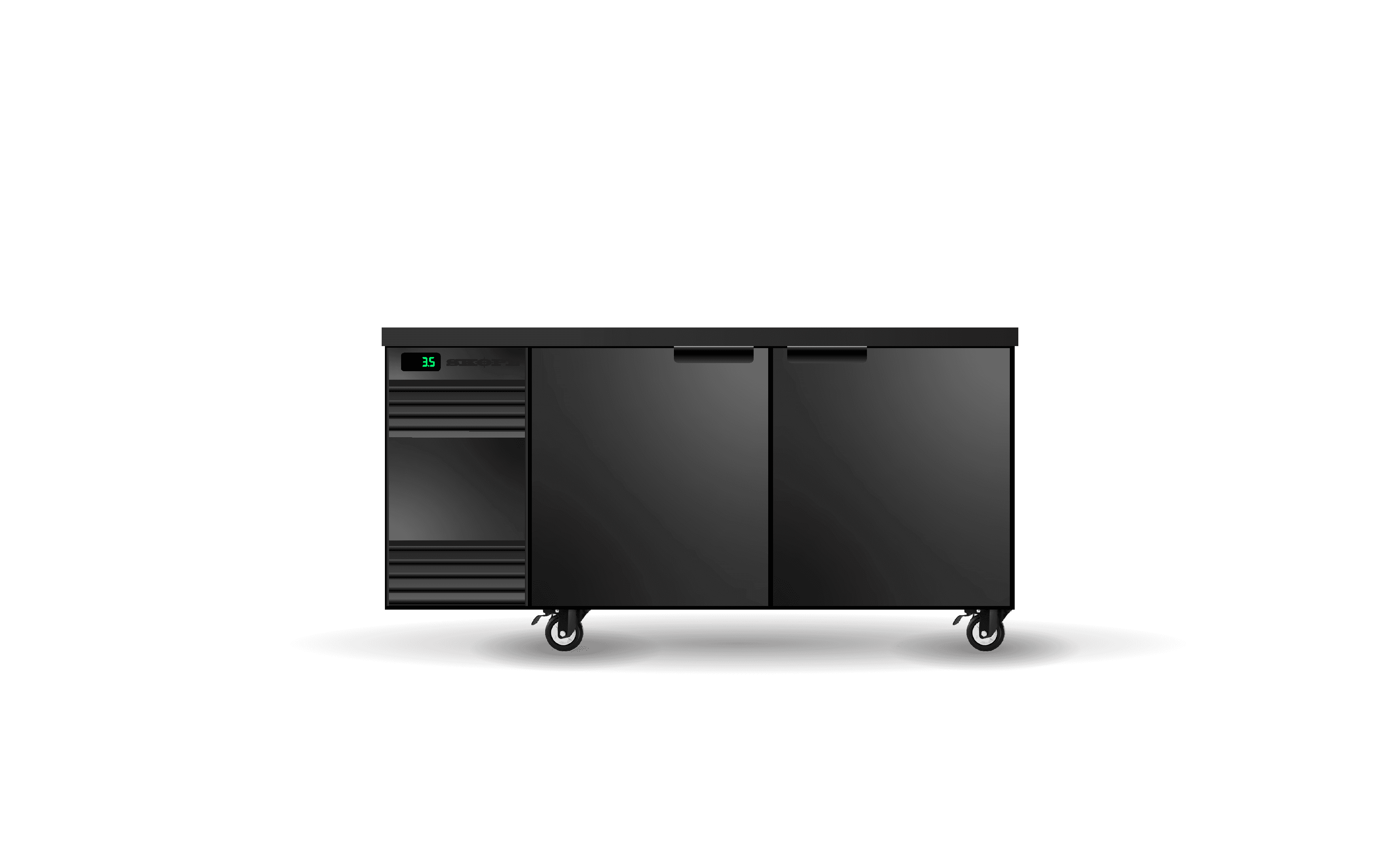 BackBar 2 Solid Swing Door CounterLine Fridge CL.2.SSW