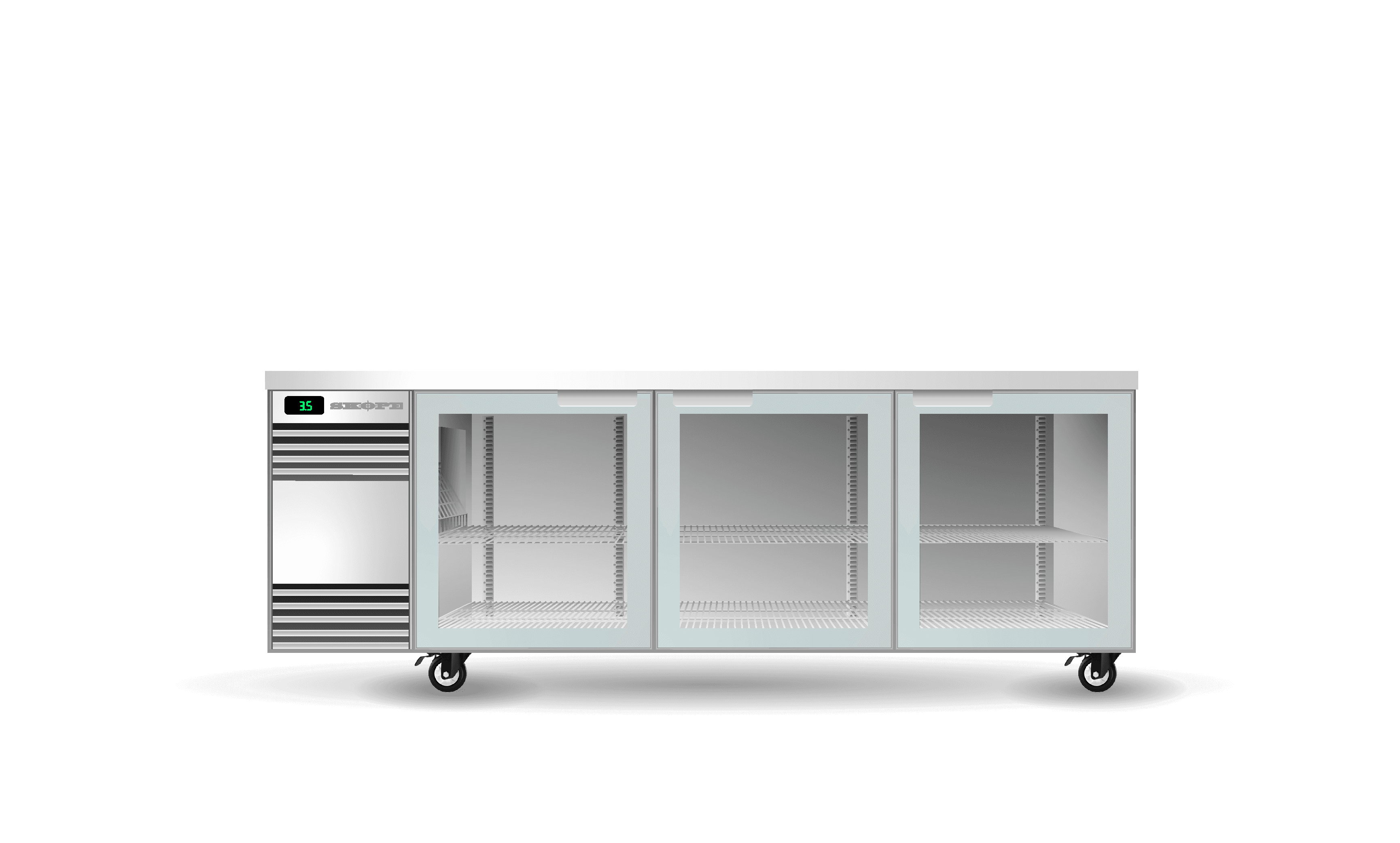 BackBar 3 Glass Swing Door SlimLine Fridge SL.3.GSW