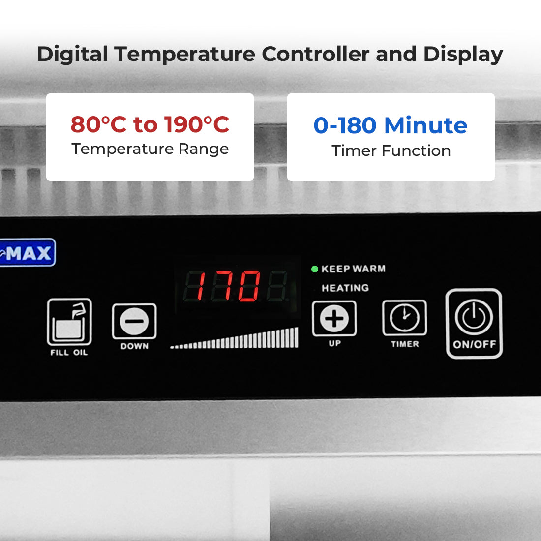 Electmax 700 Series Induction Single Fryer with Splashback - IFS7-30L