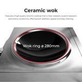 Benchstar Ceramic Induction Wok w/ Stainless Steel Body IW500