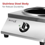 Benchstar Ceramic Induction Wok w/ Stainless Steel Body IW500