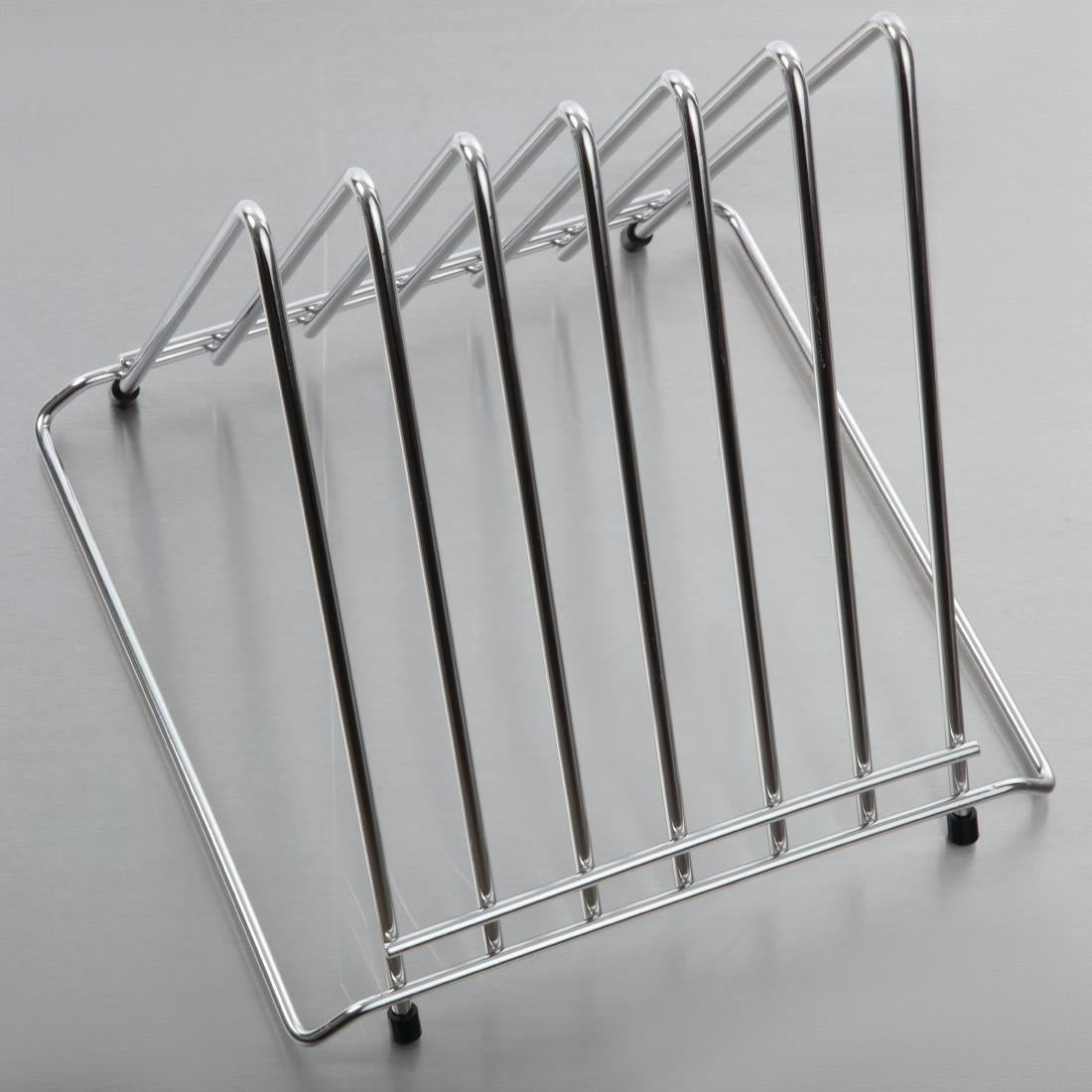 Hygiplas Chopping Board Rack Triangle St/St ? 6x 30mm slots