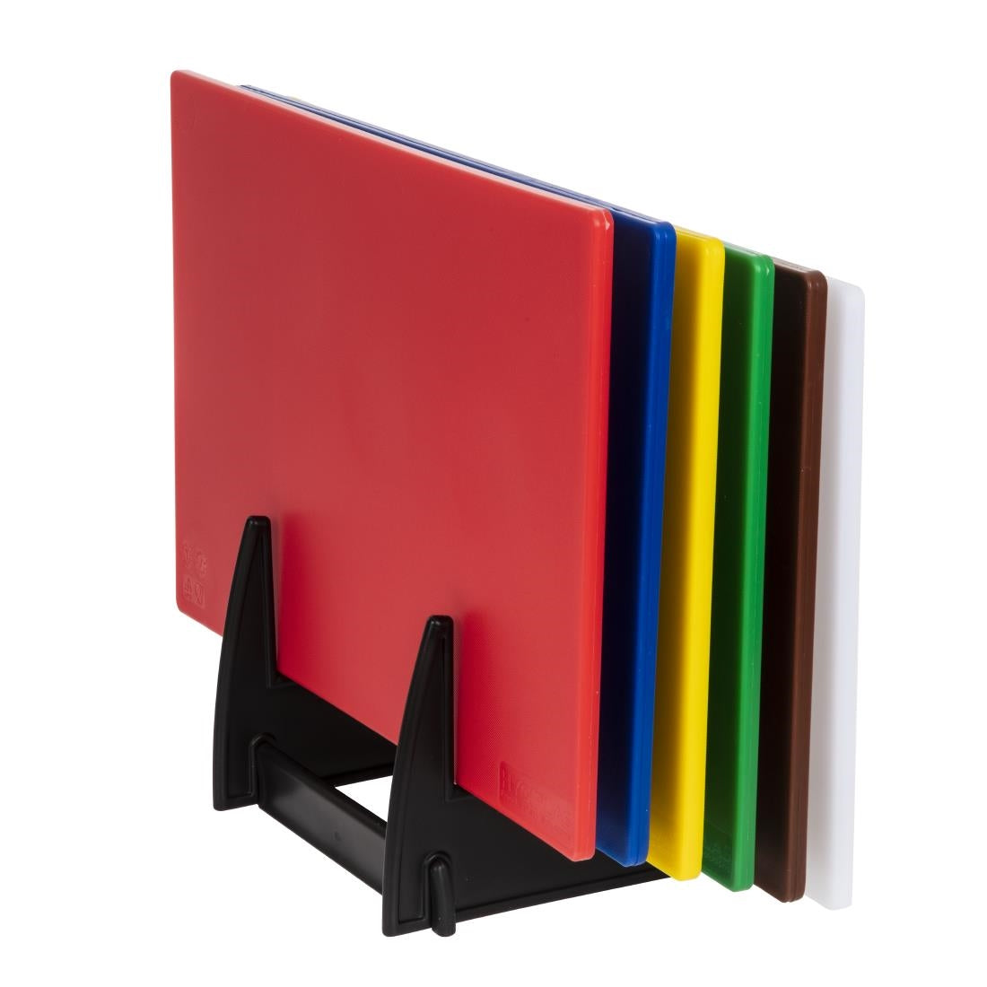 Hygiplas LDPE Chopping Board Set (6 Boards Rack & Wall Chart)