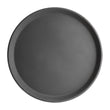 EDLP - Olympia Kristallon Anti-Slip Fibreglass Round Tray Black - 356mm 14"