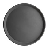 EDLP - Olympia Kristallon Anti-Slip Fibreglass Round Tray Black - 356mm 14"