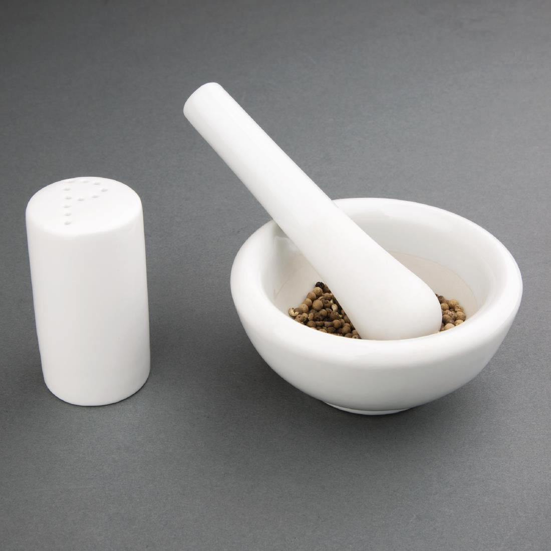 Vogue Porcelain Pestle & Mortar - 115mm 4 1/2"