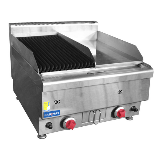 GASMAX Benchtop Combo 1/2 Char & 1/2 Griddle - JUS-TRGH60E