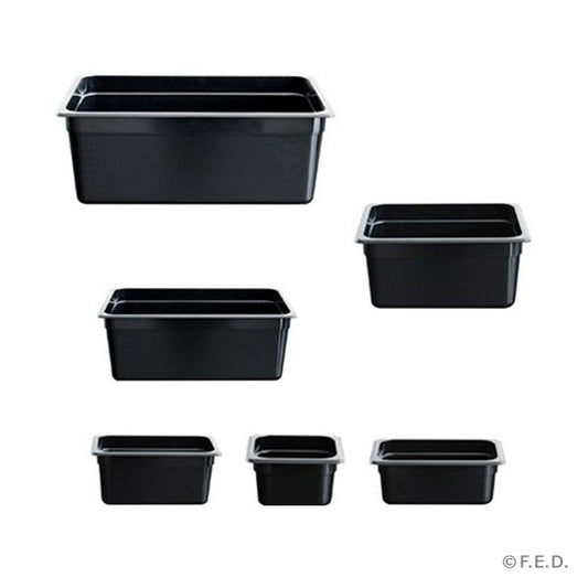 Black Poly 1/3 x 65 mm Gastronorm Pan JW-P132B (1 Pack)