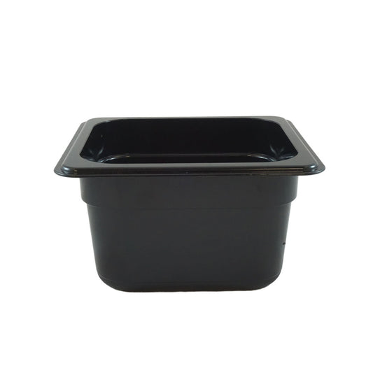 Food Tek Black Poly 1/6 x 100 mm Gastronorm Pan JW-P164B