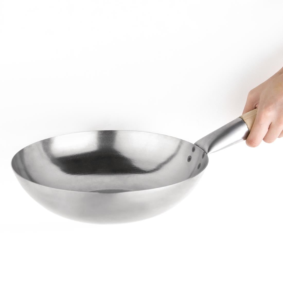 Vogue Wok Flat Base - 254mm 10"