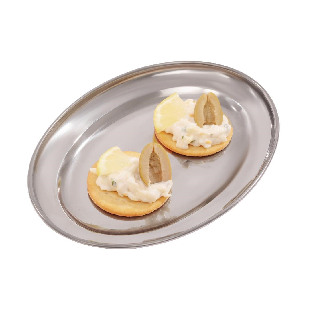 Olympia Oval Serving Tray St/St - 20mm 8"