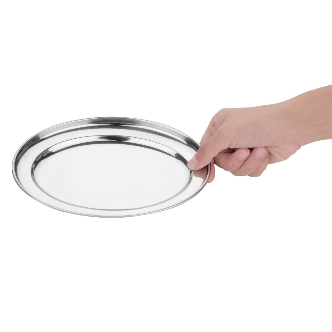 Olympia Oval Serving Tray St/St - 220mm 9"