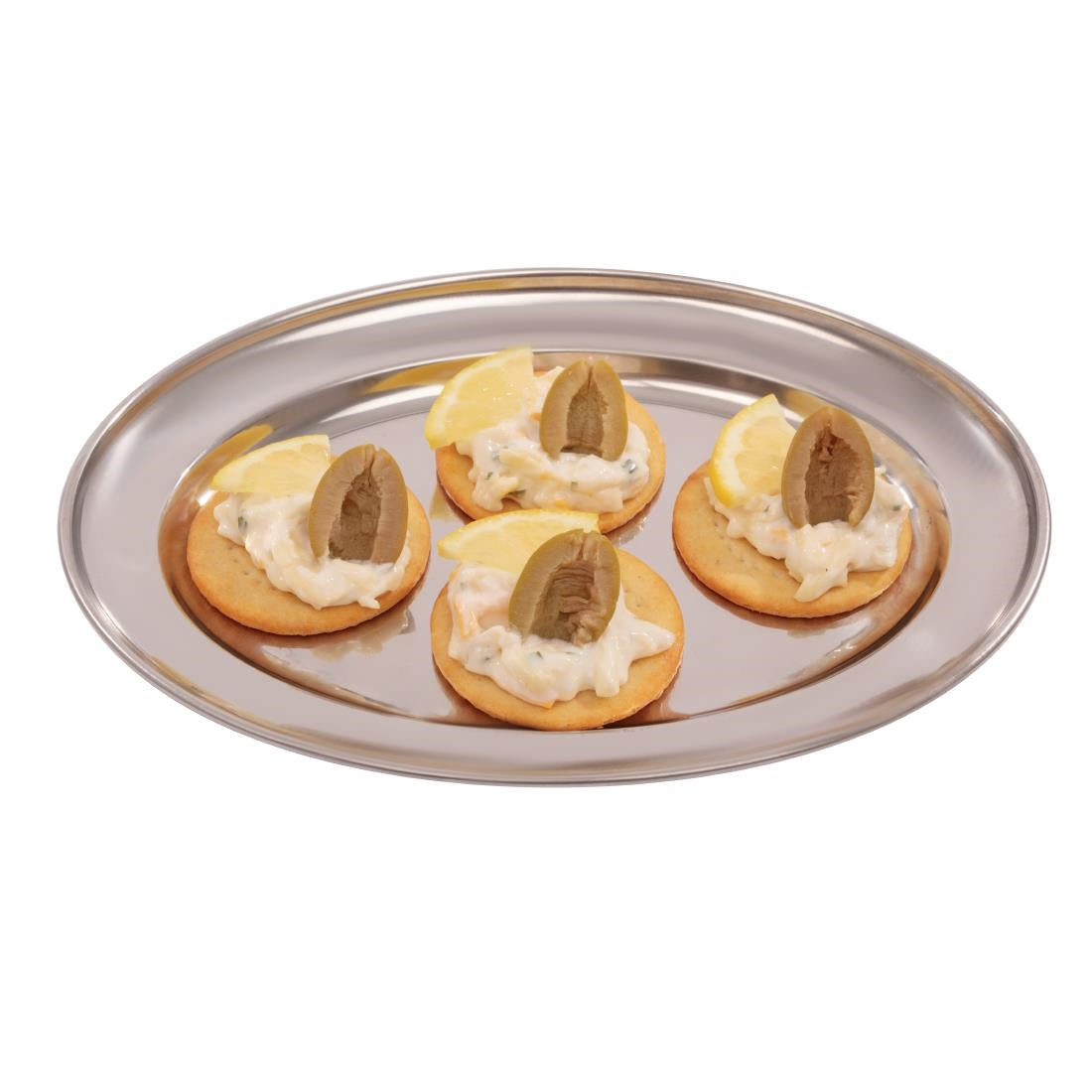 Olympia Oval Serving Tray St/St - 220mm 9"