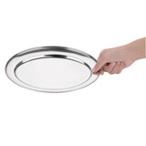 Olympia Oval Serving Tray St/St - 300mm 11 1/2"