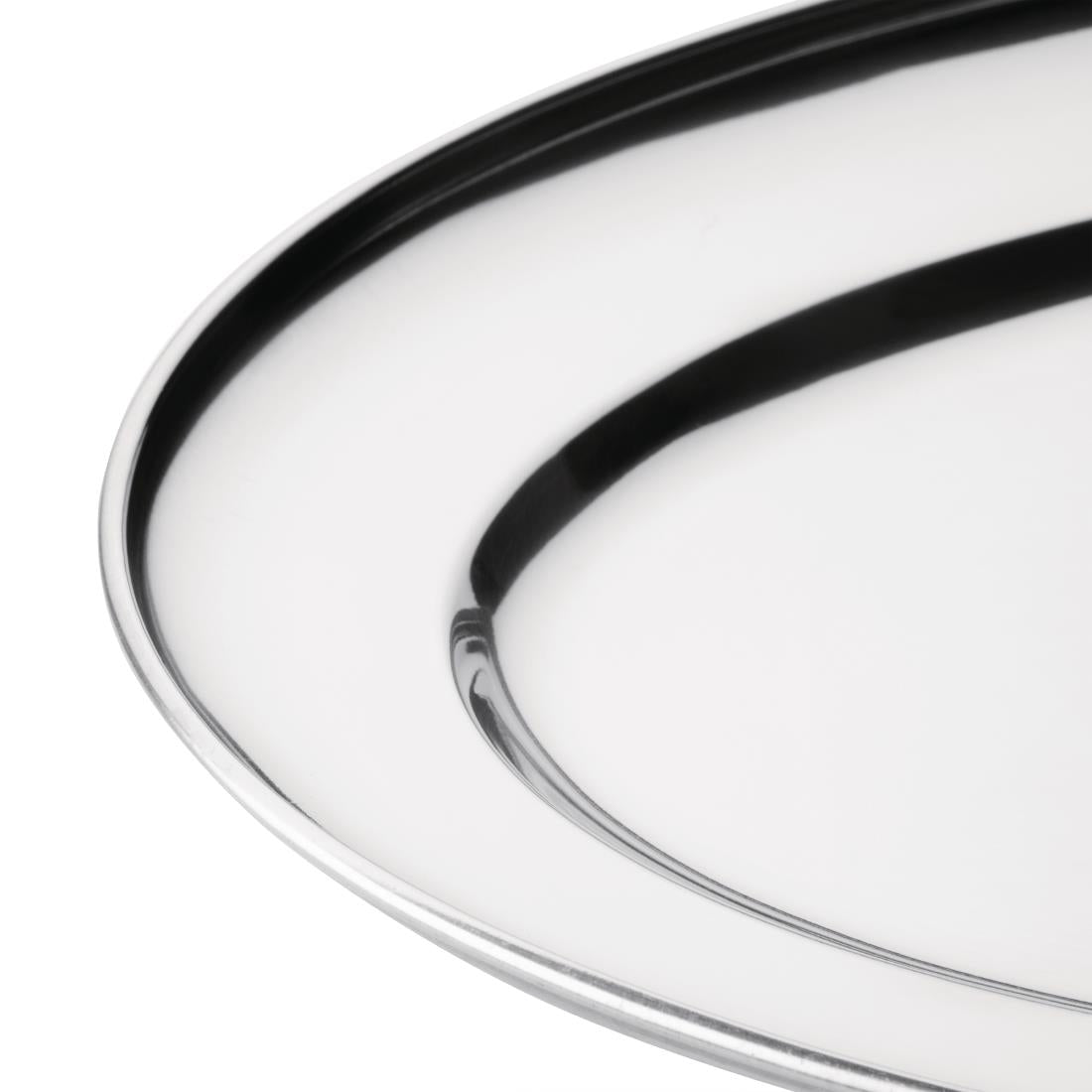 Olympia Oval Serving Tray St/St - 350x240mm 14x9 1/2"