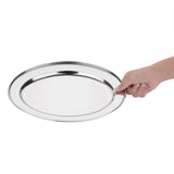 Olympia Oval Serving Tray St/St - 350x240mm 14x9 1/2"