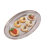 Olympia Oval Serving Tray St/St - 350x240mm 14x9 1/2"