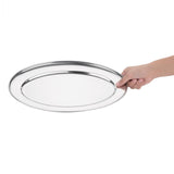 Olympia Oval Serving Tray St/St - 400mm 16"