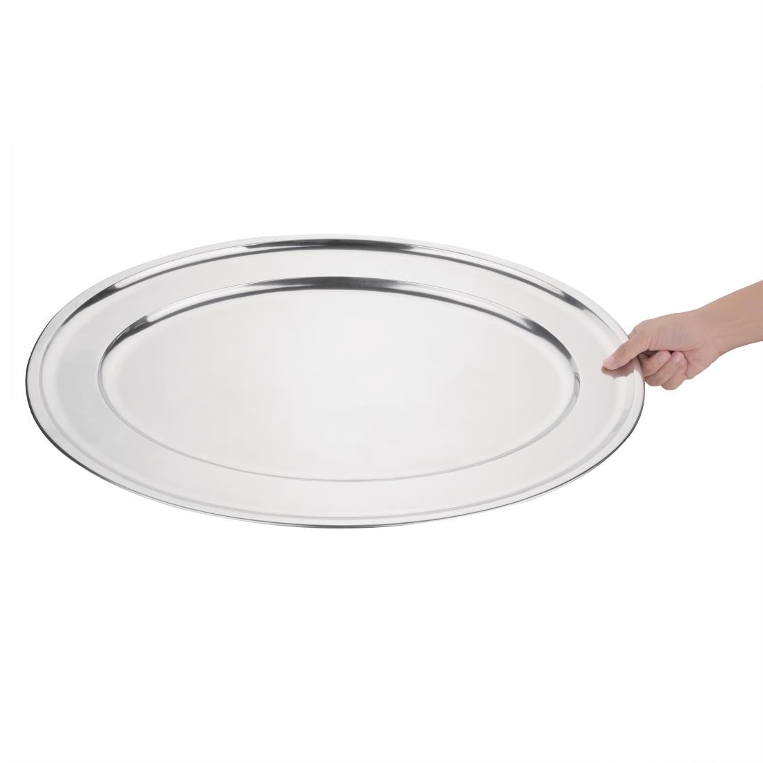 Oval Serving Tray St/St - 660mm 26"