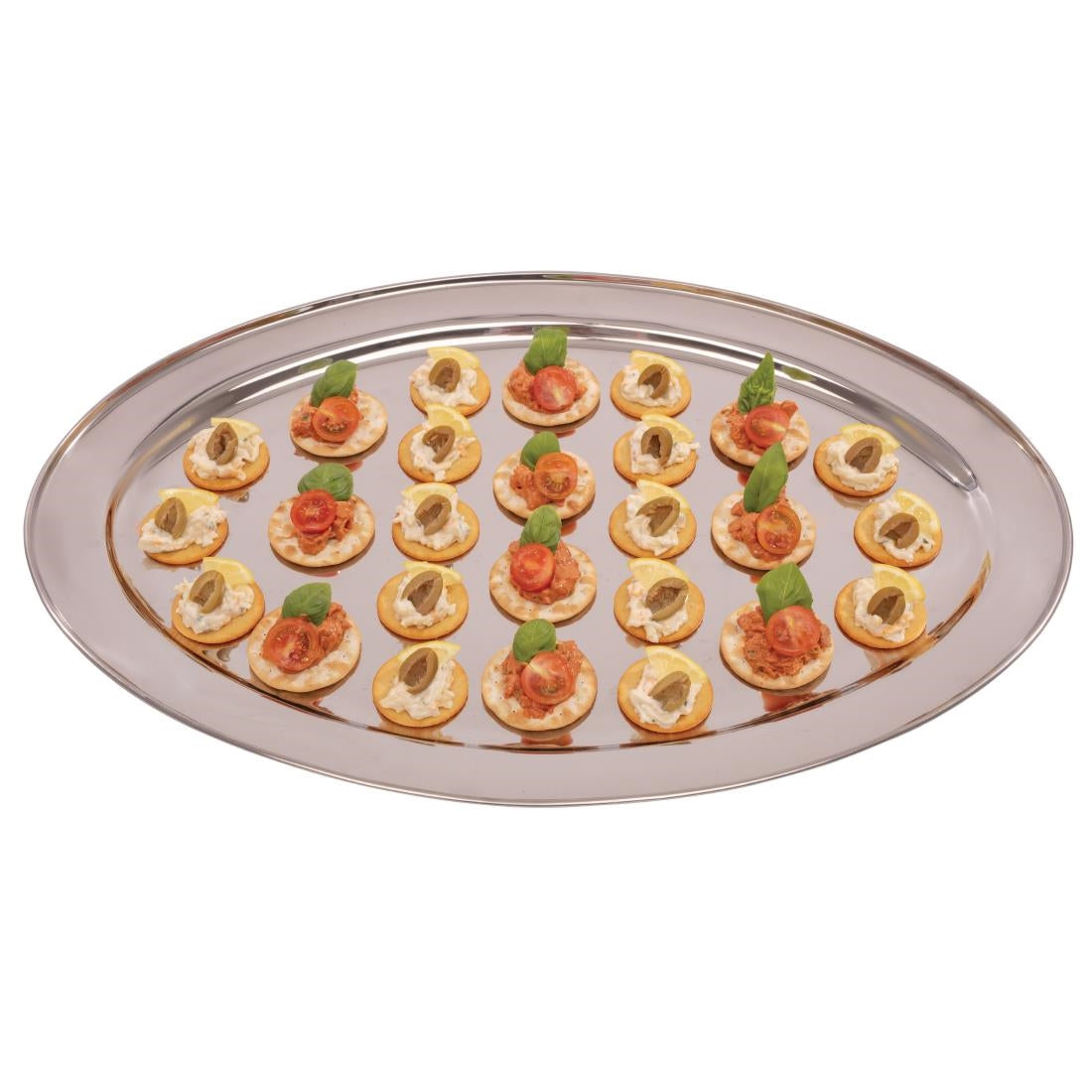 Oval Serving Tray St/St - 660mm 26"