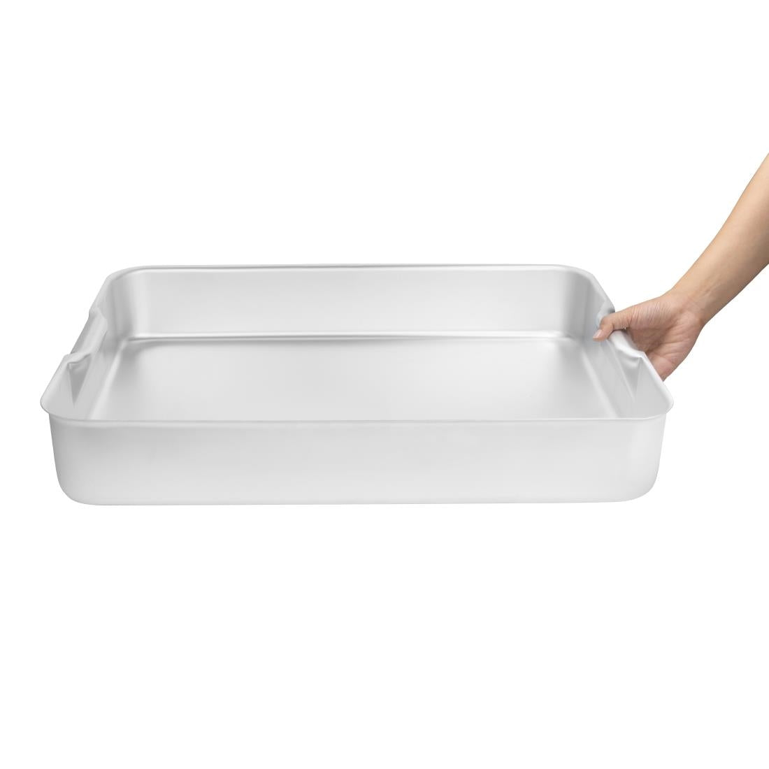 Vogue Deep Roasting Pan with Integrated Handles Alu - 610x455x100mm 24x18x4"