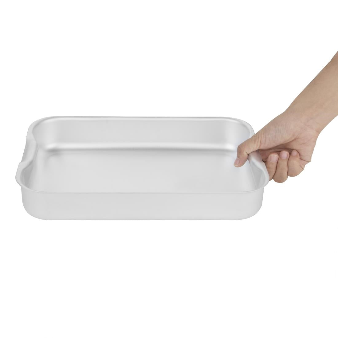 Vogue Roasting Dish with Integrated Handles Alu - 320x215x50mm 12 1/2x8 1/2x2"