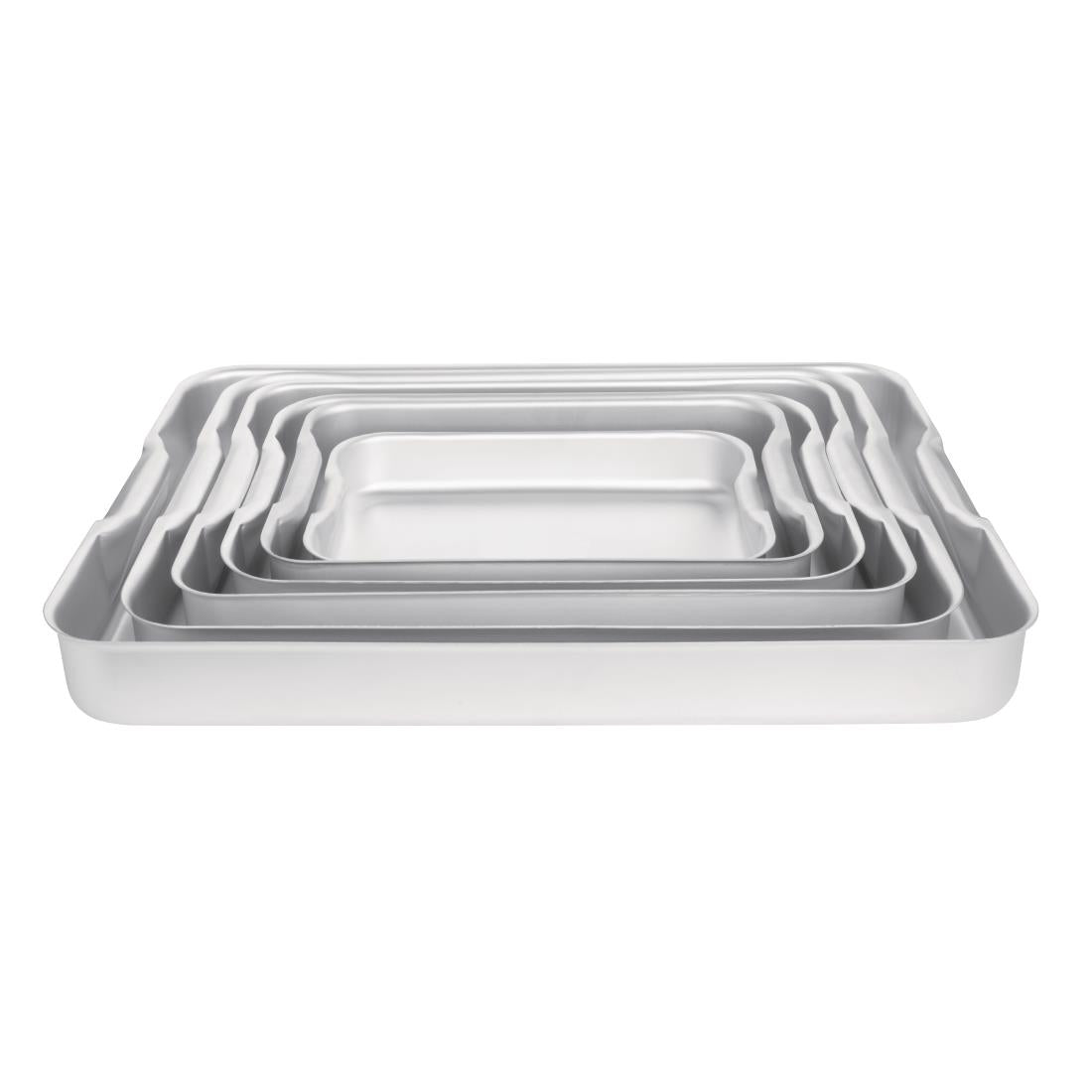 Vogue Roasting Dish w/Integrated Handles Alu-37x26 1/2x7cm 14 1/2x10 1/2x2 3/4"