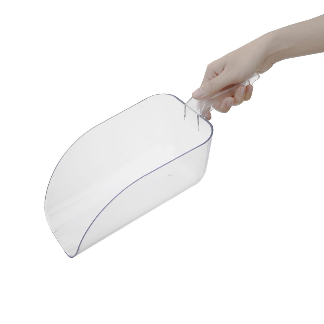 Vogue Polycarbonate Scoop - 64oz 370x147x95mm 1 9/10Ltr 64fl oz