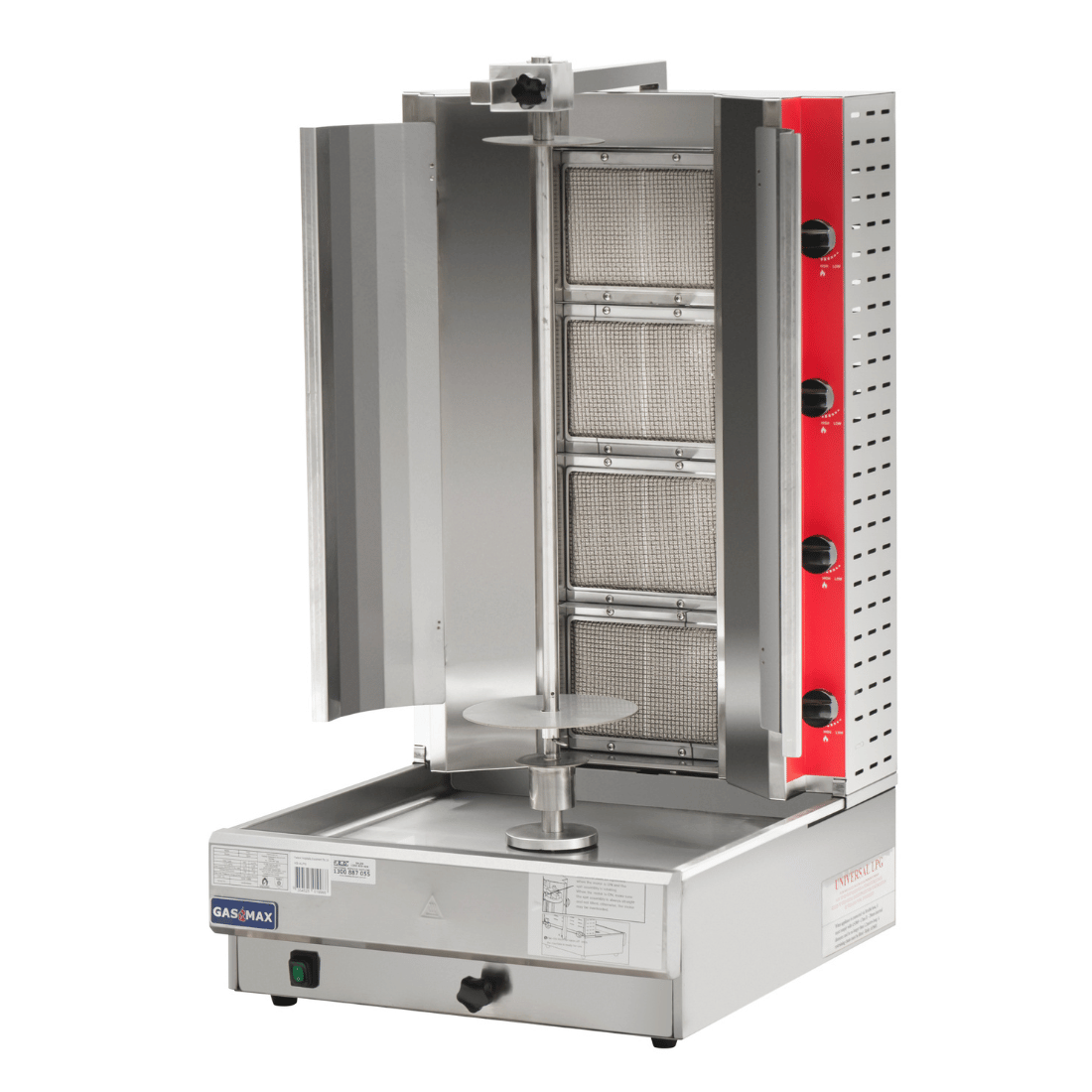 GasMax Semi-automatic 4 Burner NG Kebab Machine KB-4