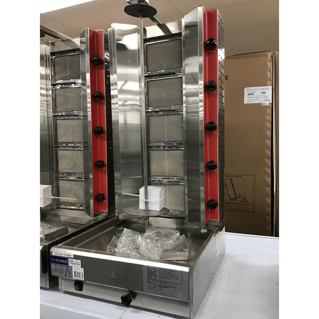 2NDs: Gasmax Semi-automatic 5 Burner LPG Kebab Machine - KB-5LPG-VIC884