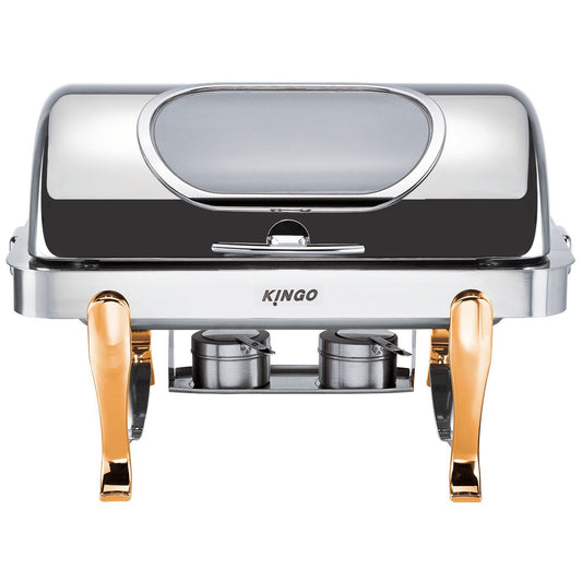 2NDs: Oblong Chafing Dish with Gilt Legs / Single - KGS6801-1-QLD52