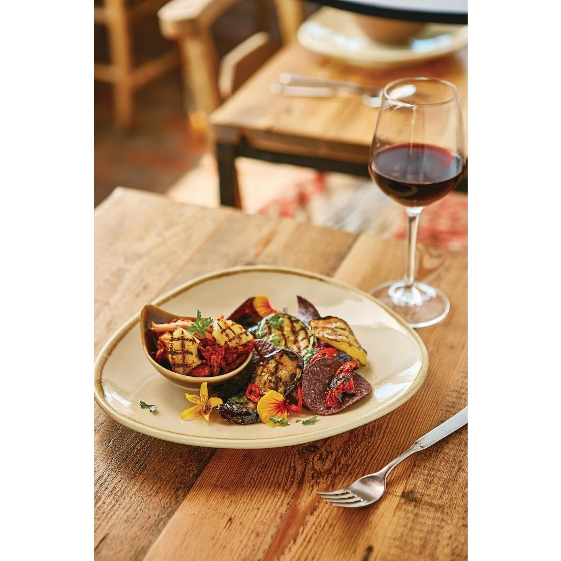 Olympia Kiln Sandstone Tri Plate - 280mm 11" (Box 4)