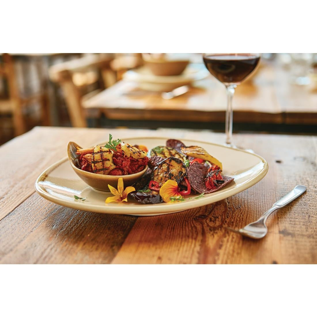 Olympia Kiln Sandstone Tri Plate - 230mm 9" (Box 6)